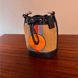 Coach Multicolored Raffia Bag